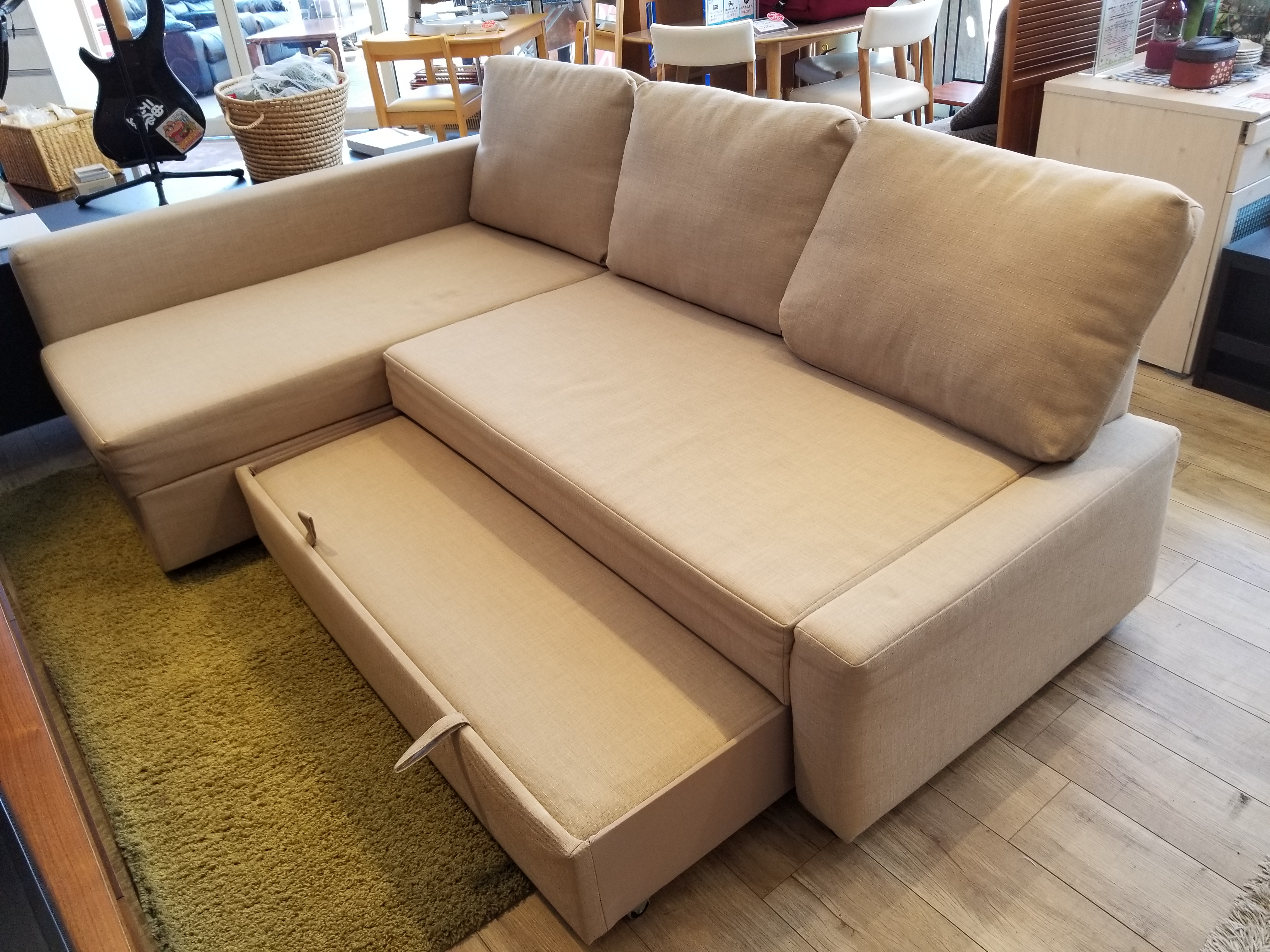 IKEA ソファベッド FRIHETEN フリーへテン L型 - 埼玉県の家具