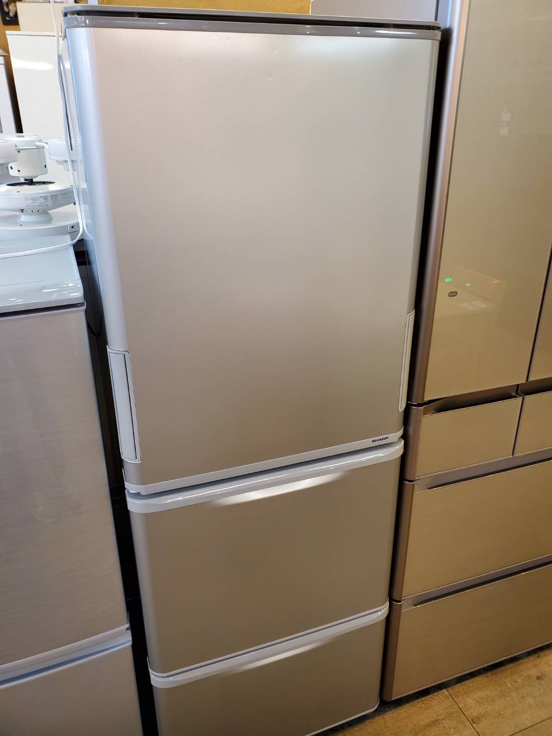 引取限定！新潟市西区 ノンフロン冷凍冷蔵庫 SJ-W351E-S+ 