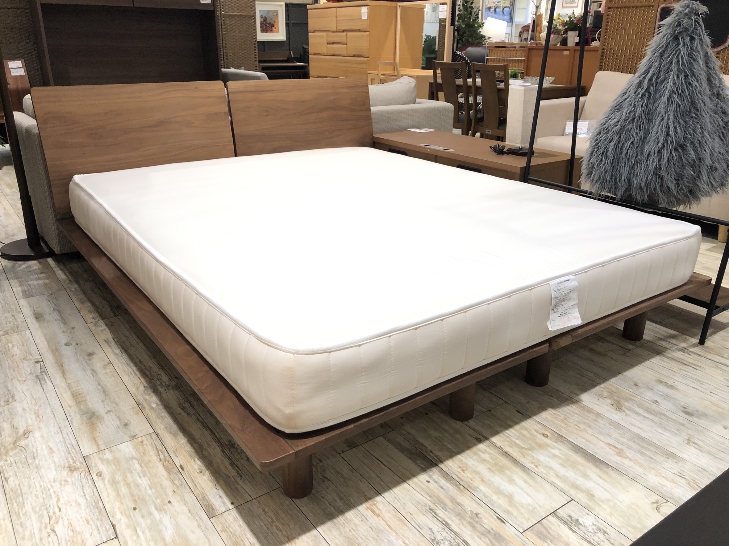 無印良品 シングル/オーク材収納ベッド・高密度マットレス - ベッド