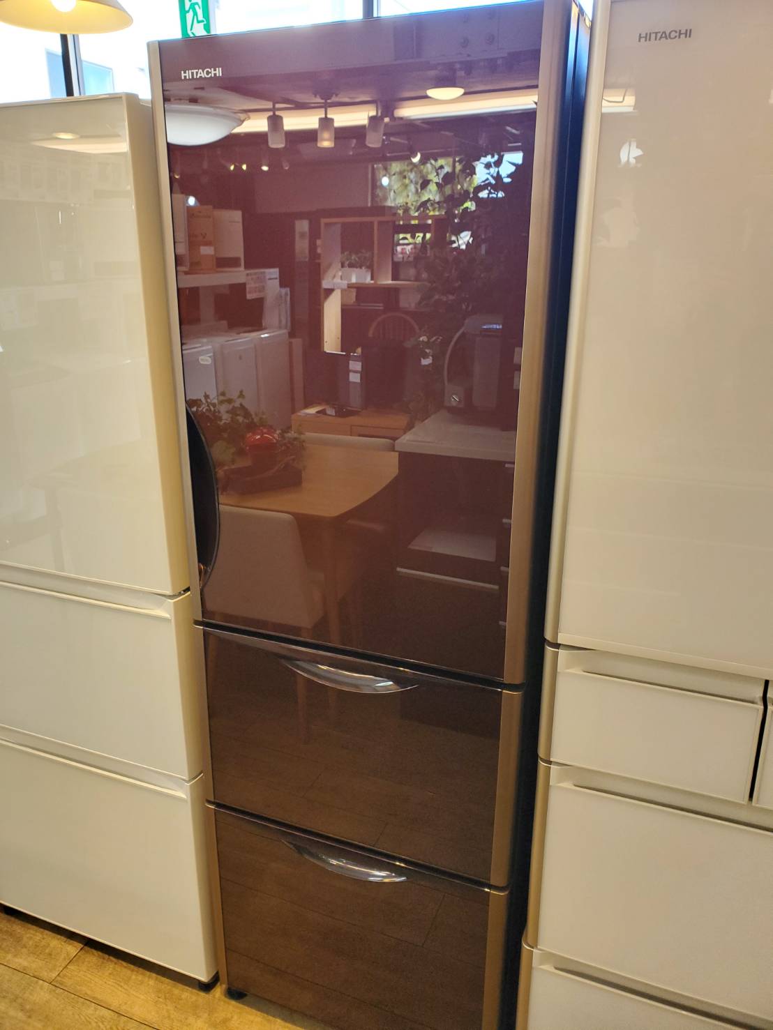 HITACHI 3ドア冷蔵庫 375L 【2017年製】 - キッチン家電
