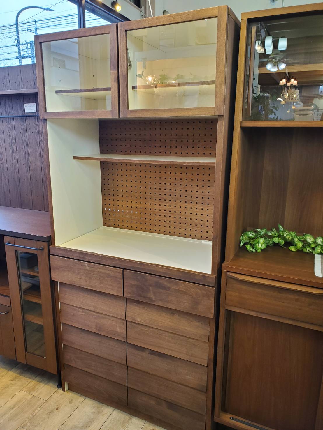 unico ウニコ キッチンボード 食器棚 レンジ棚-