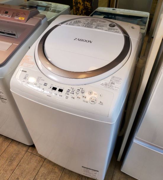2018年製 東芝ZABOON 洗濯機(8kg)型番AW-BK8D7
