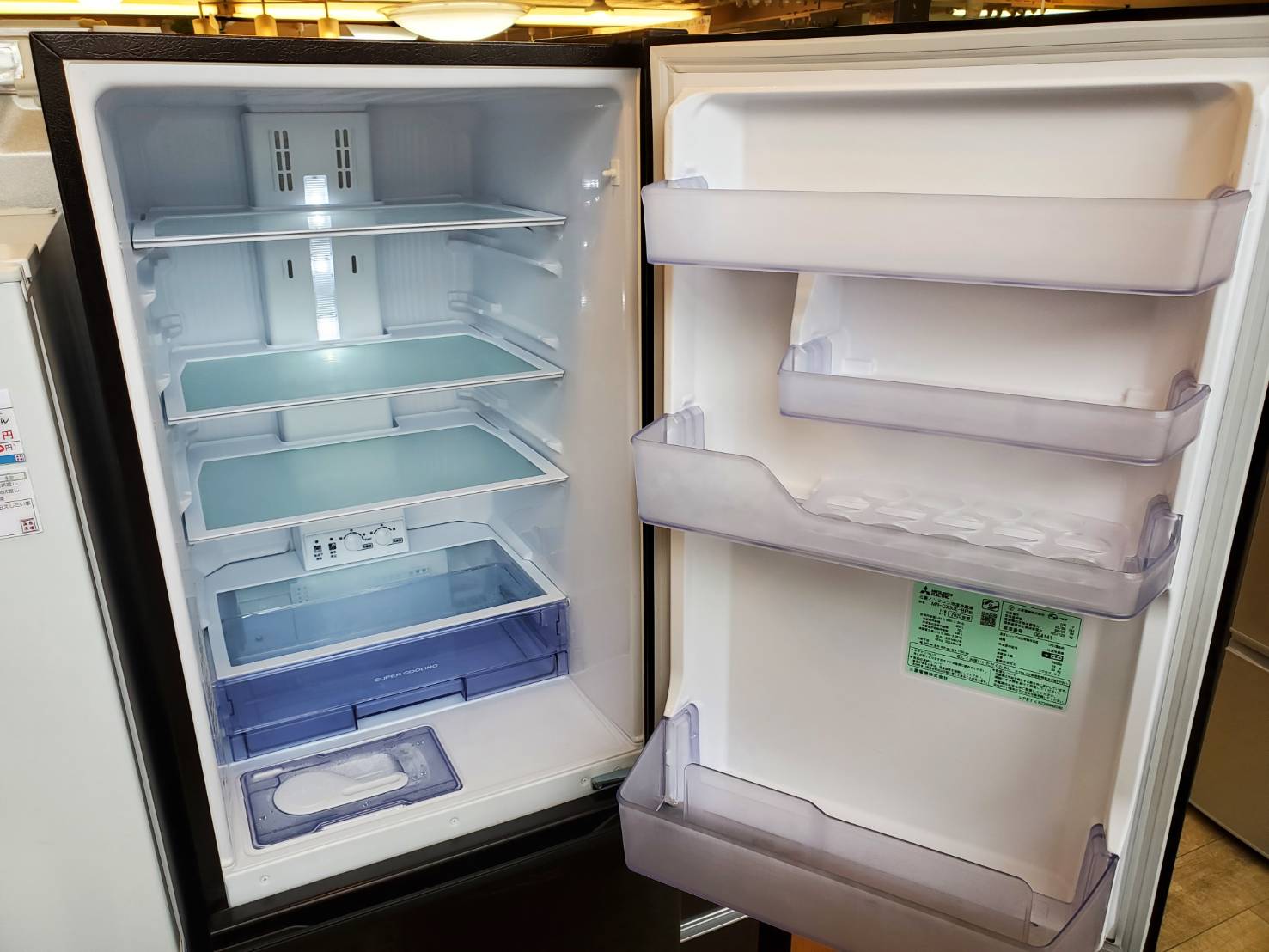 在庫超特価C10212020年製美品三菱　冷蔵庫　ブラック　黒　一人暮らし　洗濯機 冷蔵庫・冷凍庫
