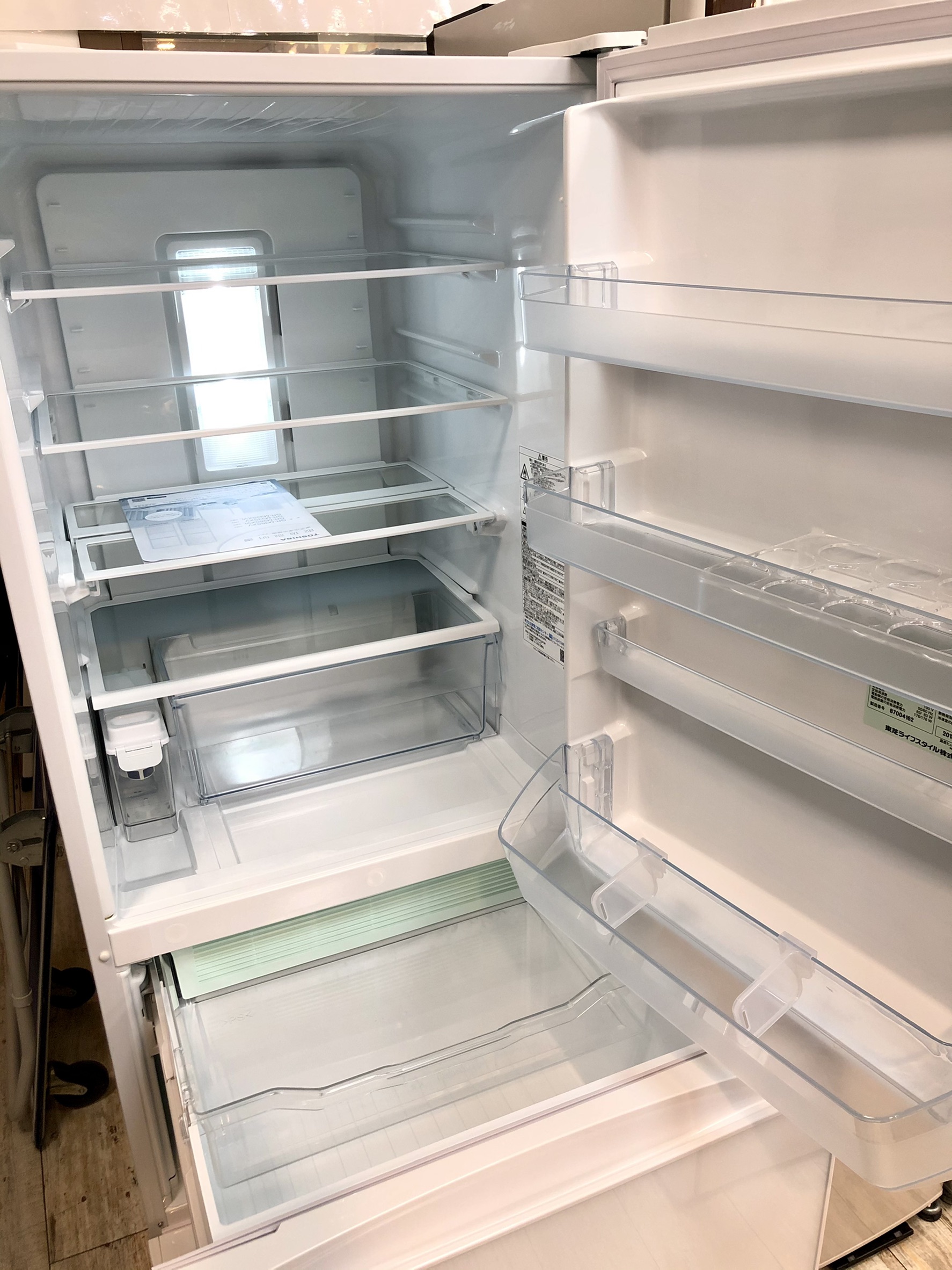 TOSHIBA 3ドア冷蔵庫 GR-M33S 2019年製 330L 自動製氷 - キッチン家電
