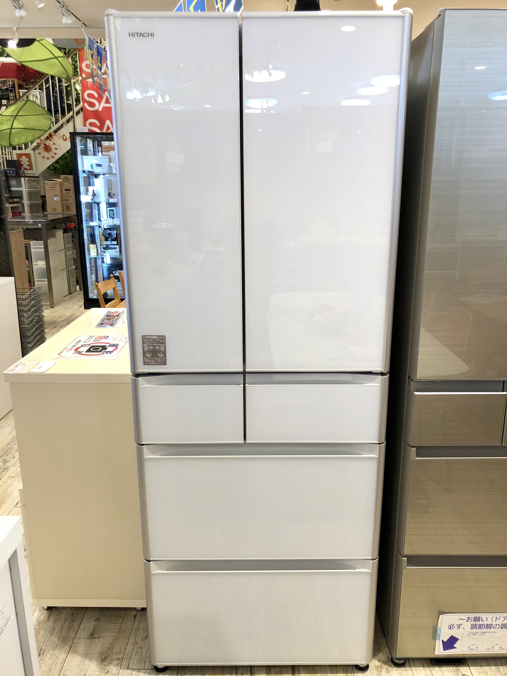 日立ノンフロン冷凍冷蔵庫、R-XG51J(XW)型、505L - キッチン家電