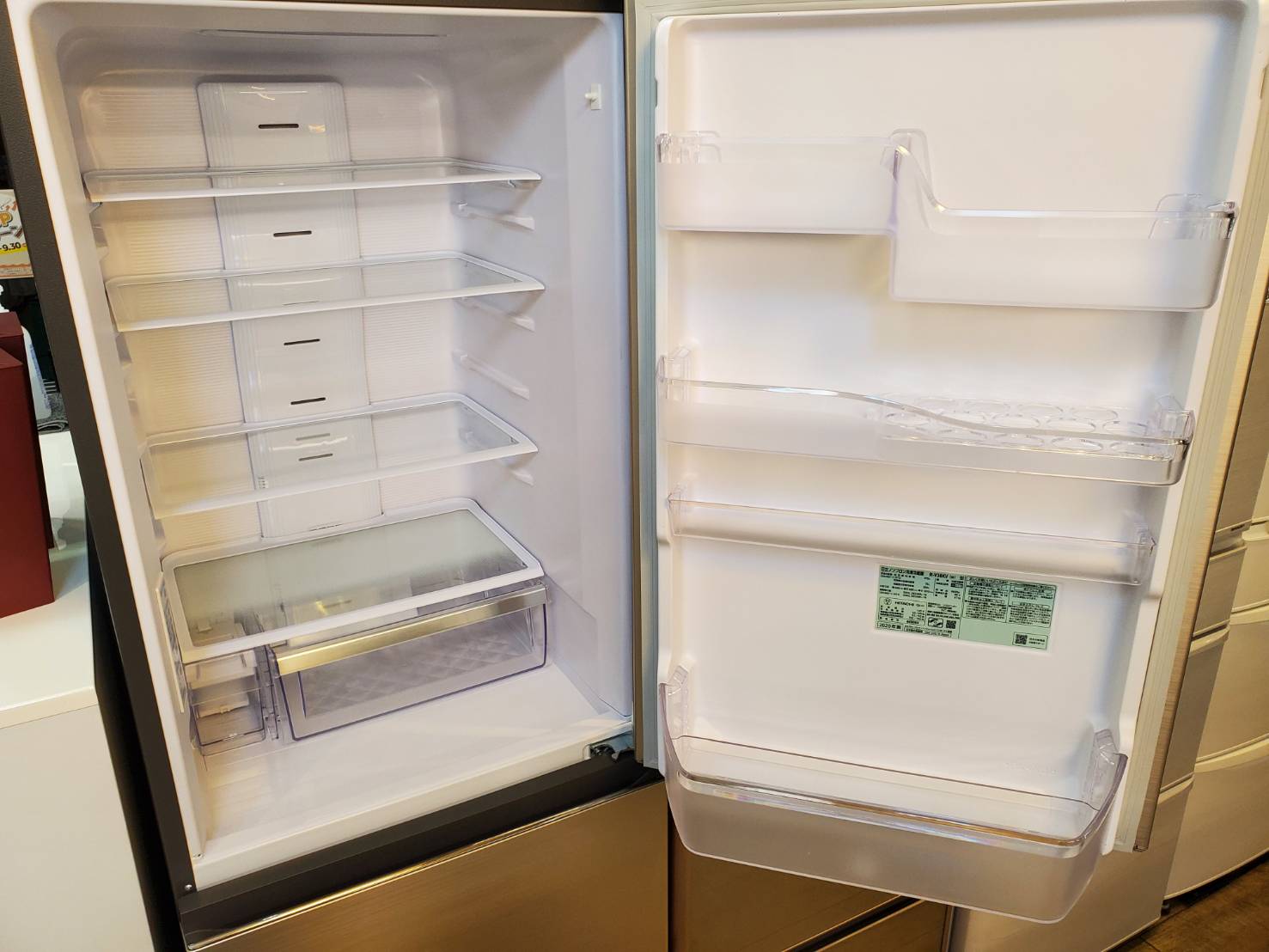 ☆HITACHI 日立 375L 3ドア冷蔵庫 2020年製 まんなか野菜室 片開き 