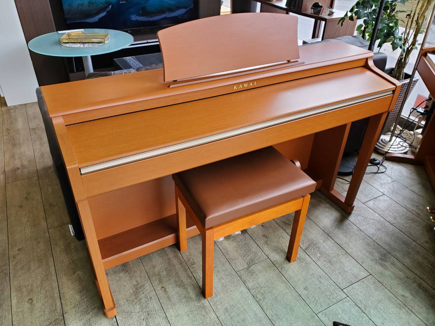 ☆KAWAI 河合楽器 電子ピアノ CN24 チェリー調仕上げ 象牙調鍵盤 高低