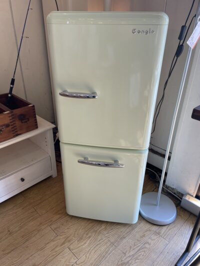 エディオン 2ドア 冷凍冷蔵庫 ANG-RE151-A1 e angle グリーン 149L 
