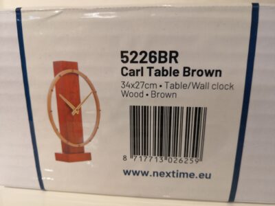 NEXTIME ネクスタイム Carl Small NXT-5226BR Brown サイレント 静音 ミッドセンチュリー 掛け時計 置時計 3